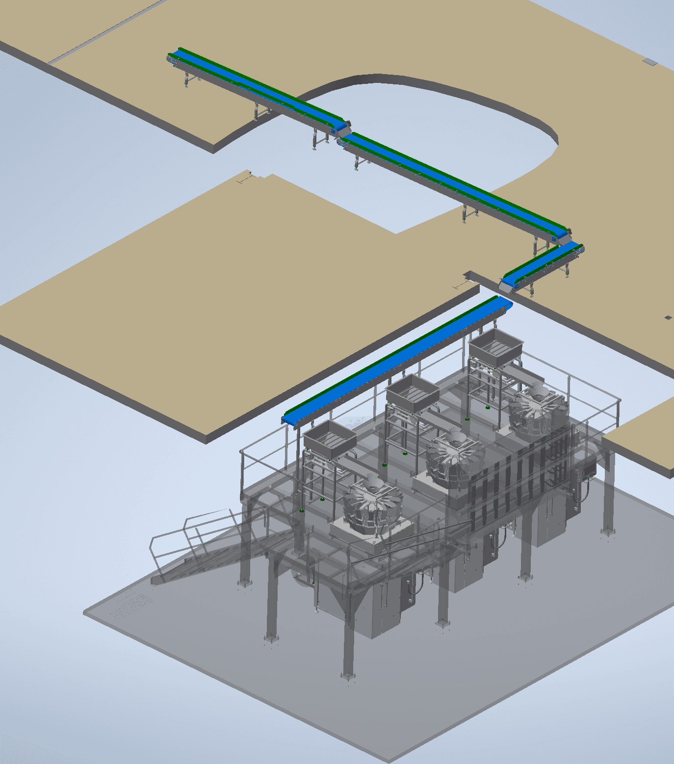 Integrated machinery layout